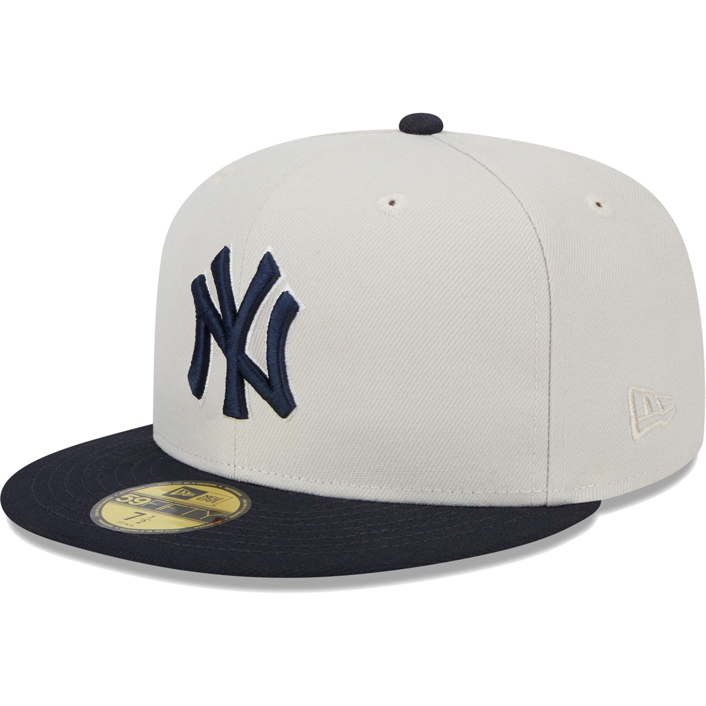 New York Yankees New Era World Class Back Patch 59FIFTY Fitted Hat - Gray/Navy