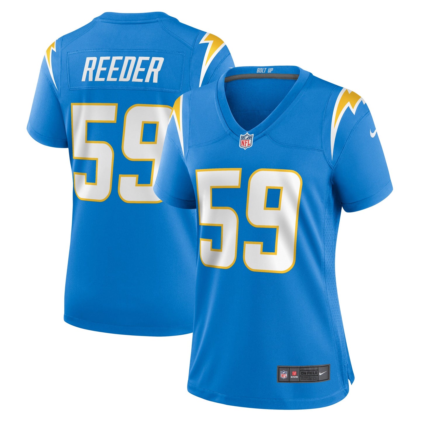 Troy Reeder Los Angeles Chargers Nike Women's Team Game Jersey - Powder Blue