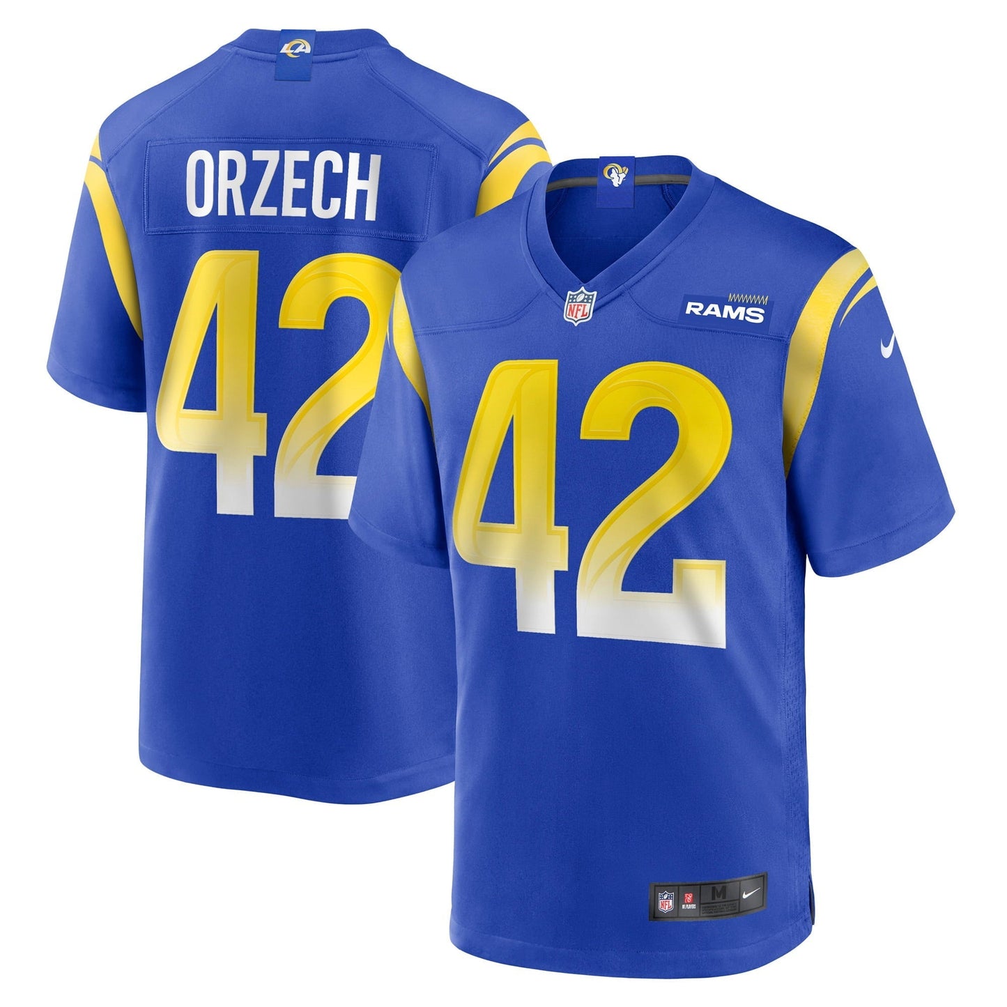 Men's Nike Matthew Orzech Royal Los Angeles Rams Game Jersey