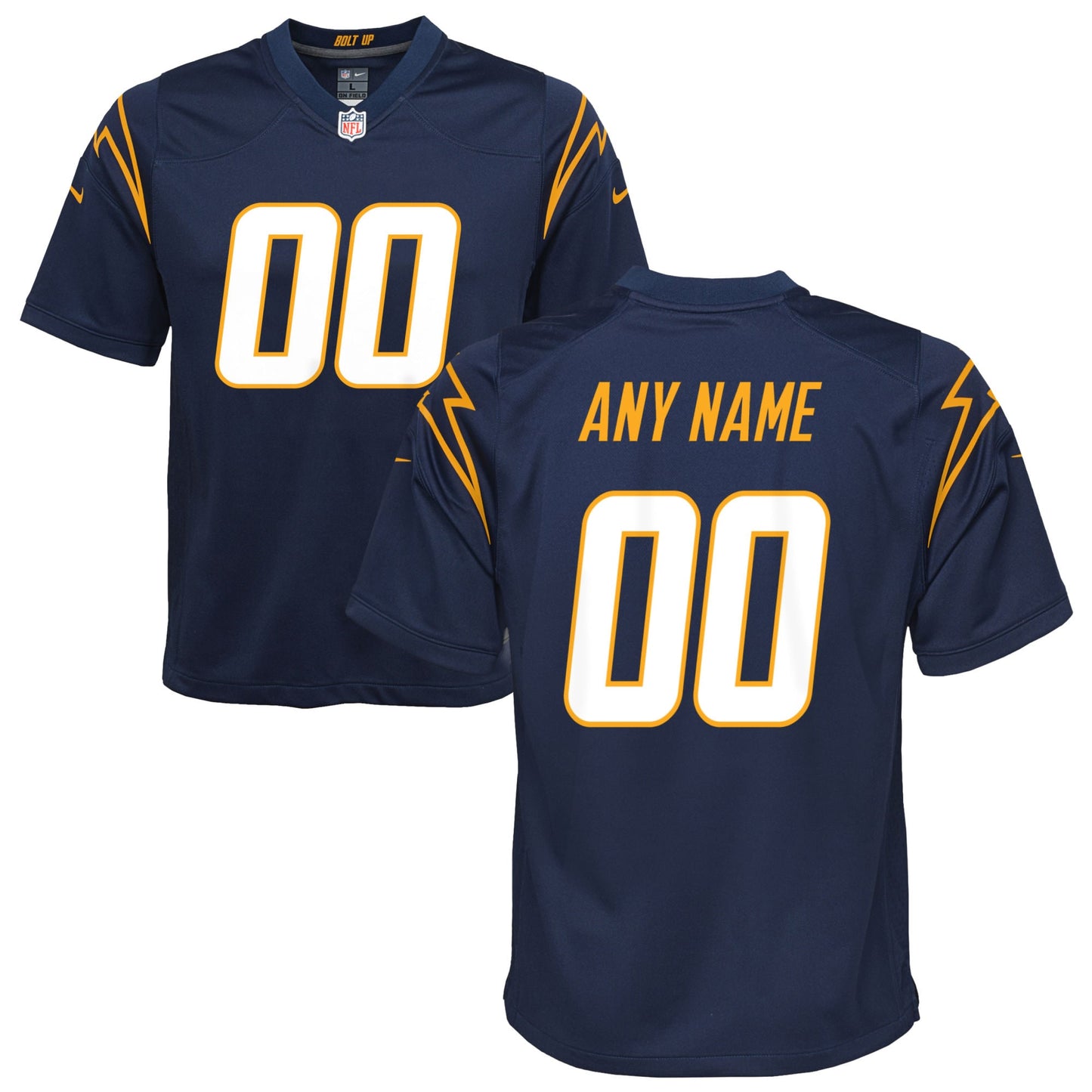 Los Angeles Chargers Nike Youth Alternate Custom Game Jersey - Navy