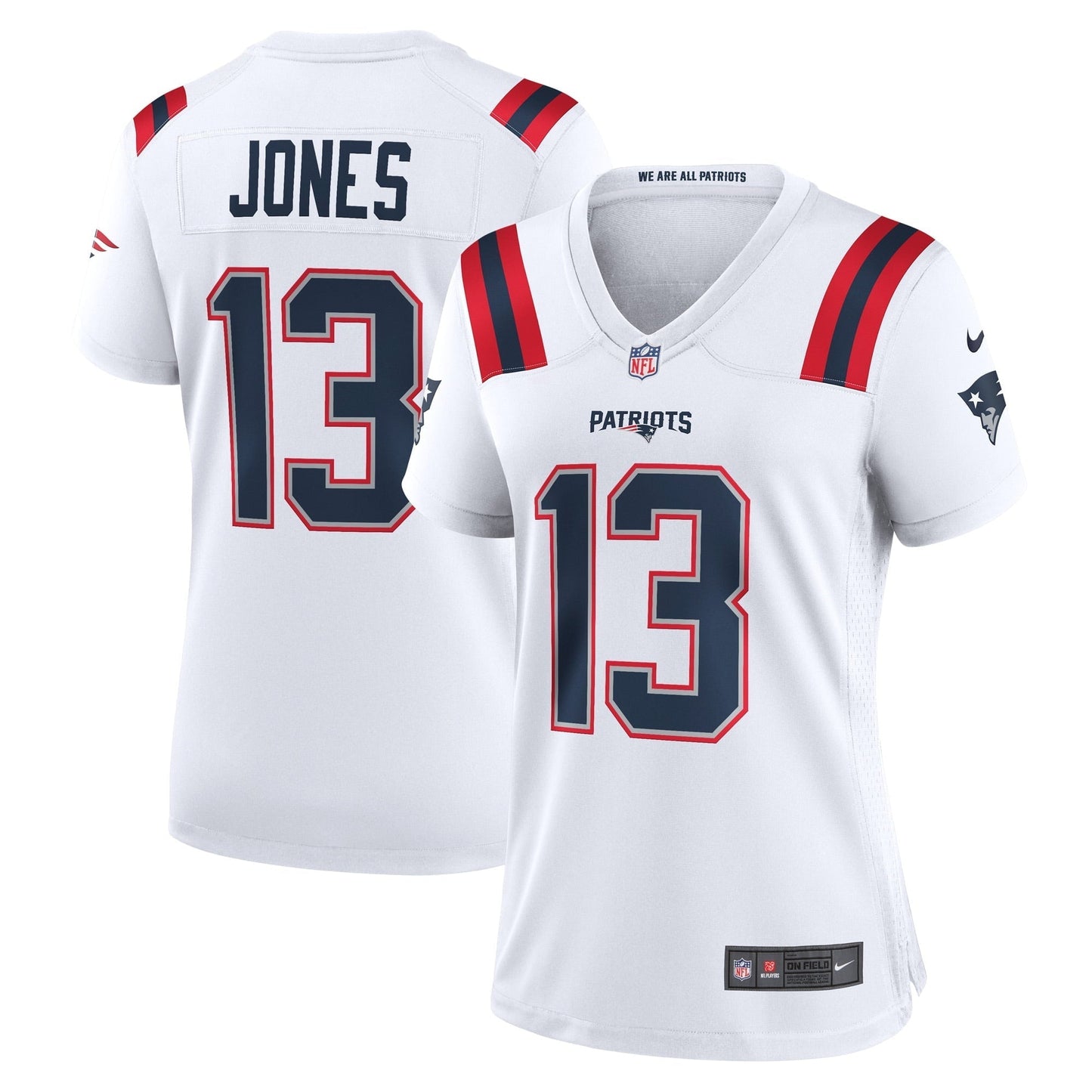 Women's Nike Jack Jones White New England Patriots Game Player Jersey